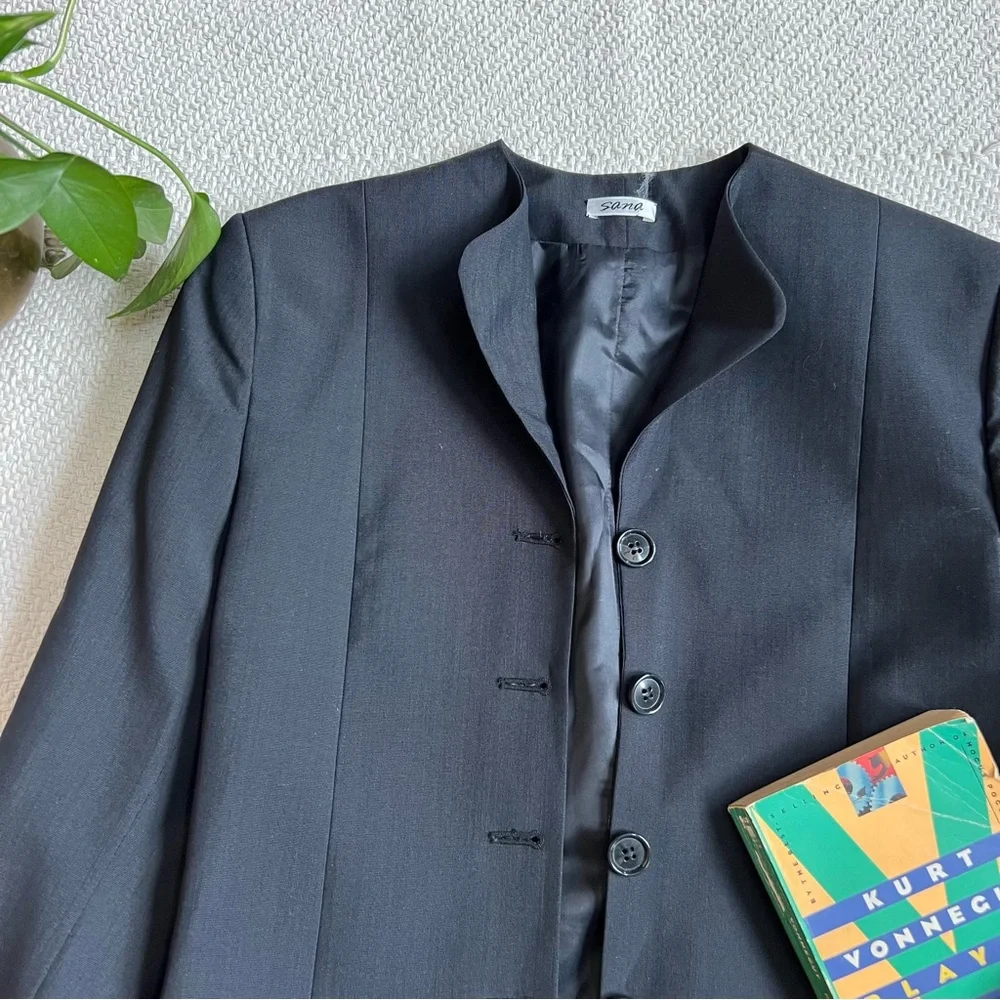 Sana Pakistani Charcoal Grey Tailored Blazer Jacket